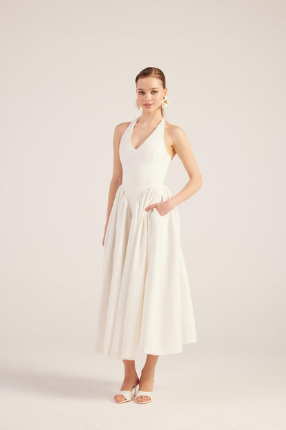 Ophelia White Princess Style Maxi Dress