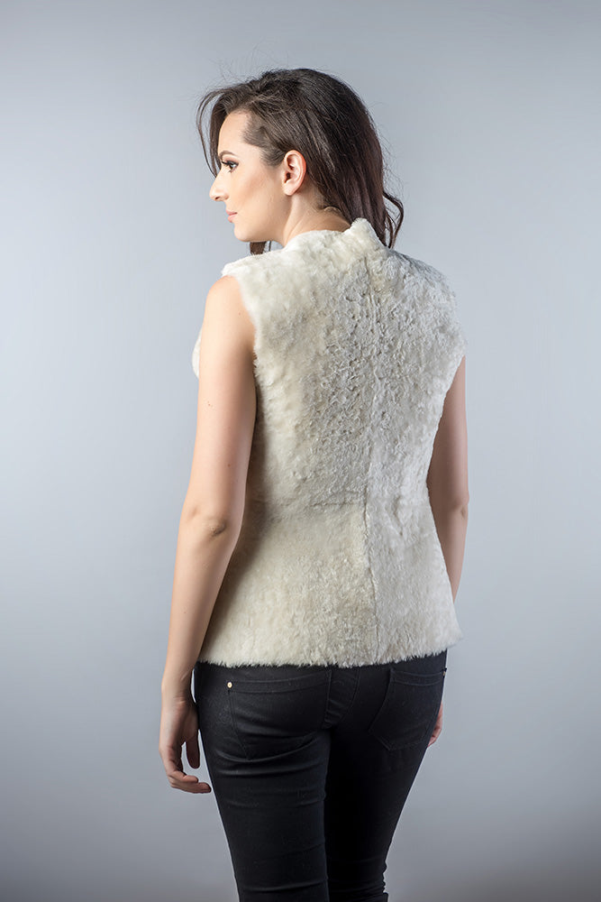 Light Brown Reversible Natural Nappa Sheepskin Fur Vest