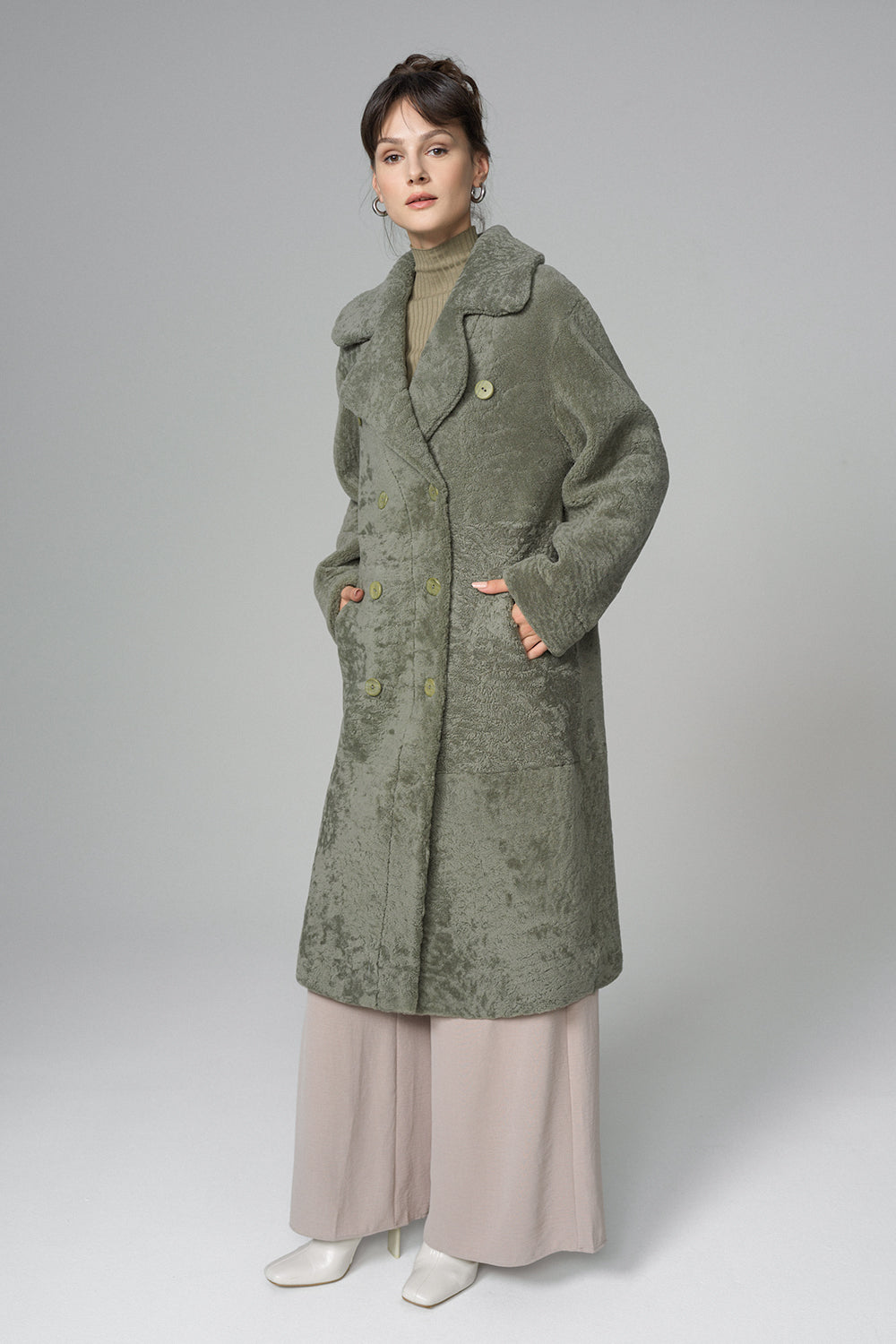Mint Reversible Genuine Sheepskin Maxi Coat