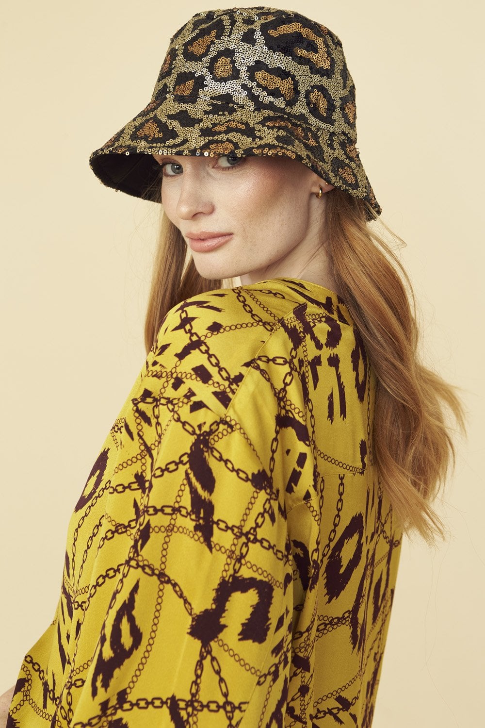 Yellow Tencel Blend Lucky Chain Shirt