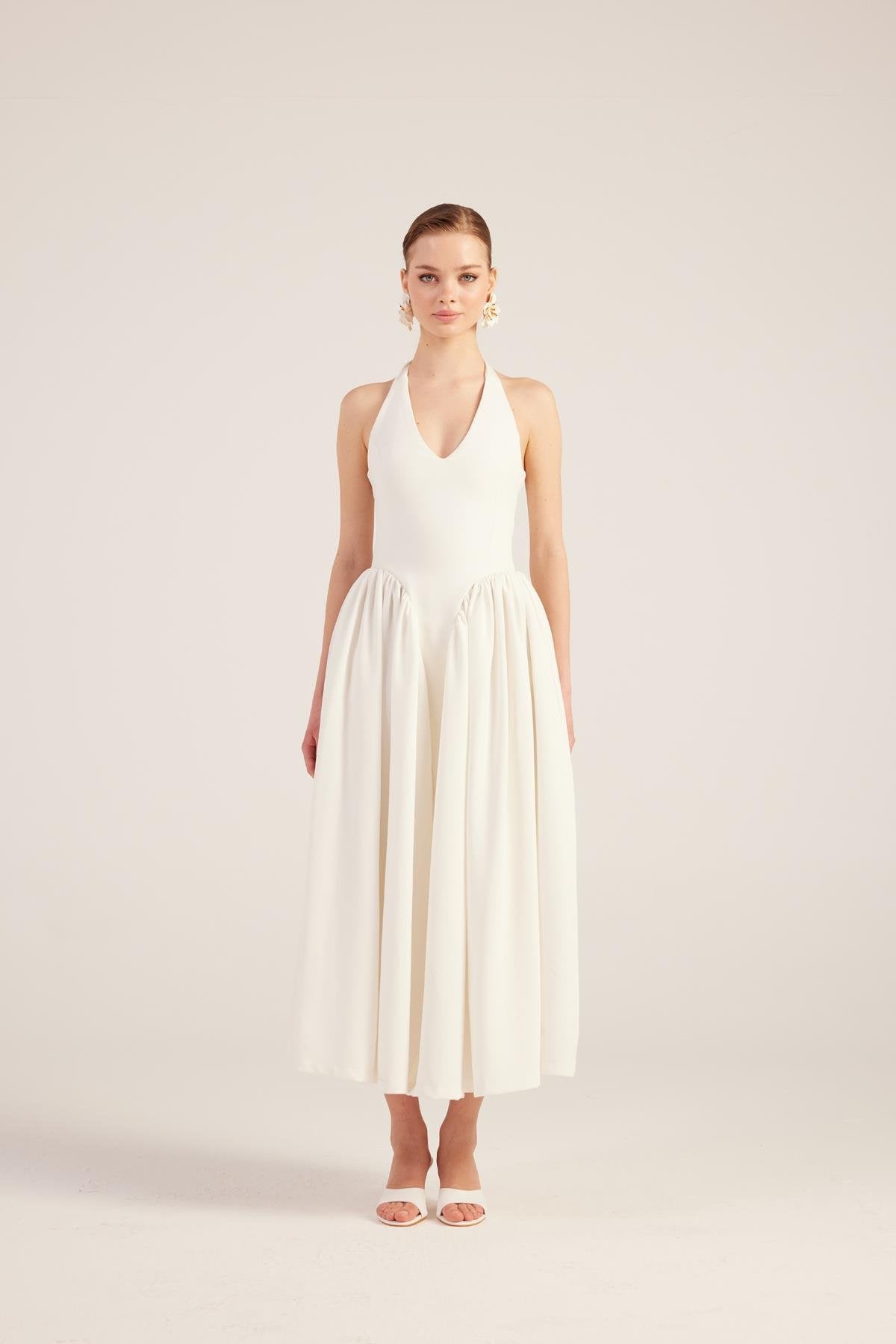 Ophelia White Princess Style Maxi Dress